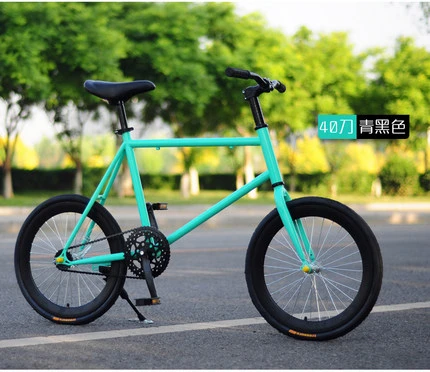 Бренд фиксированный велосипед 20 дюймов колеса 50 см Рама задняя педаль тормоза мини велосипед Спорт на открытом воздухе BMX Bicicleta - Цвет: 40mm Green Black
