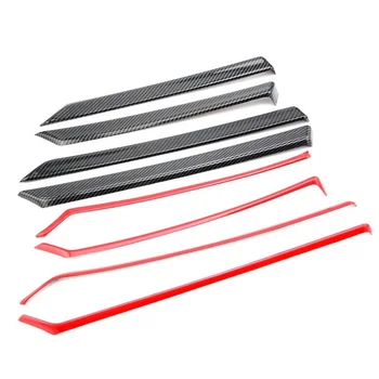 

New 8Pcs Carbon Fiber Interior Door Trim Decals Cover for Honda Civic 10Th 2016 2017 Interior Mouldings