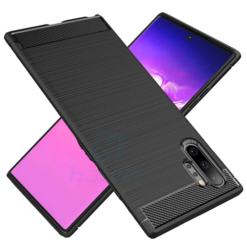 Hacrin чехол для samsung Galaxy Note 10 Plus из мягкого углеродного волокна защитный бампер
