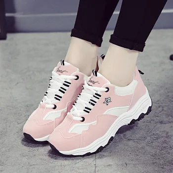 

Lace-up Platform Warm Sneakers Women 2020 Spring Autumn Shoes Fashion Sweet Shoes Woman Sneakers Off White Casual Female Shoes