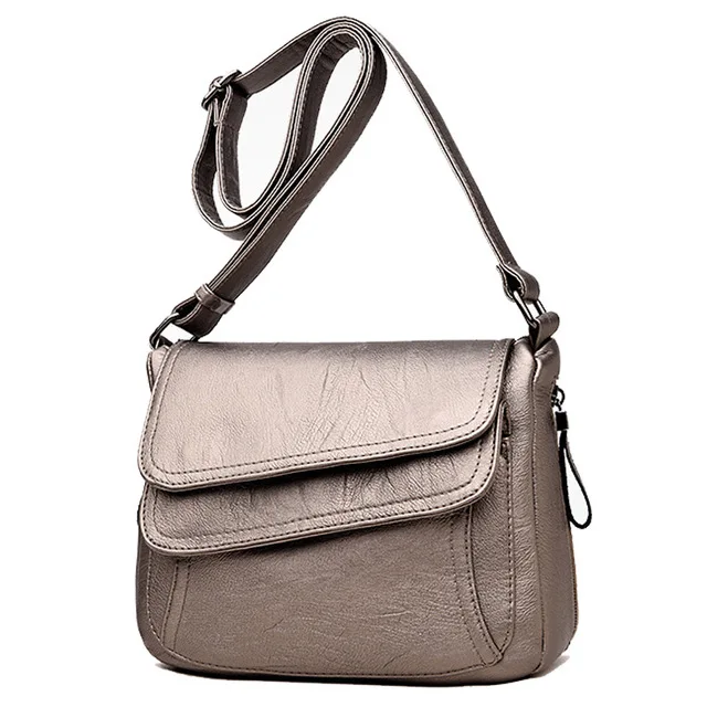 Женская белая сумка через плечо для женщин мягкие кожаные роскошные сумки женские сумки дизайнерские сумки - Цвет: Bronze