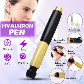 

0.5ml Hyaluronic Injection Pen Massage Atomizer Pen Kit High Pressure Acid Guns Anti Wrinkle Water Syringe Needle Injection