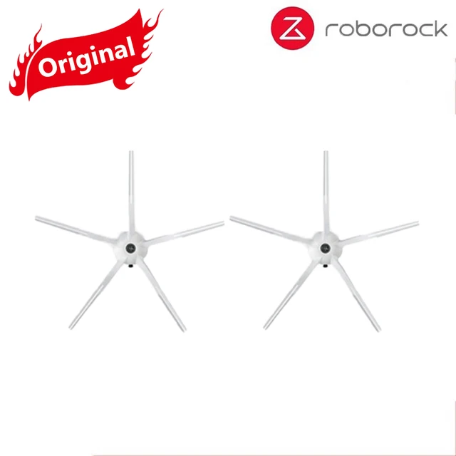 Original Roborock S5 Max / E4 / E5 / S45 Max / S6 MaxV Detachable Main Brush Silicon Side Brush Washable Filter Accessories white Side brush 2