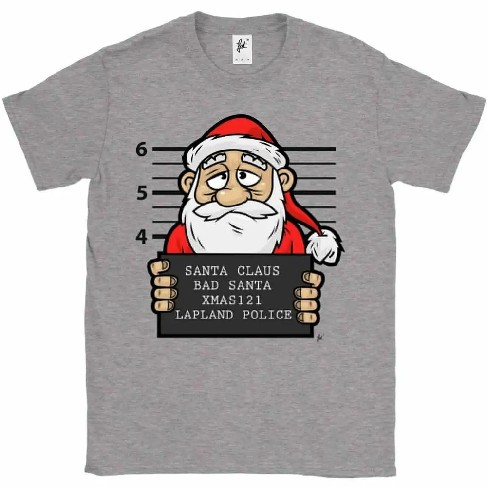 Мужская футболка Bad Santa Lapland Police Mugshot Of santa claus - Цвет: 1