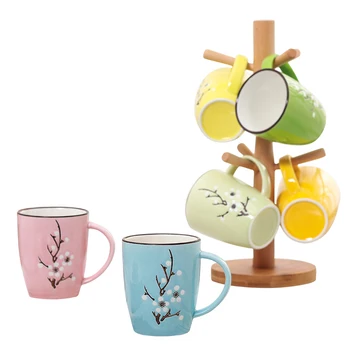 

Creative Ceramic Living Room Mug Milk Breakfast Mug Coffee Mug Teacup Set Comes In 6 Pieces