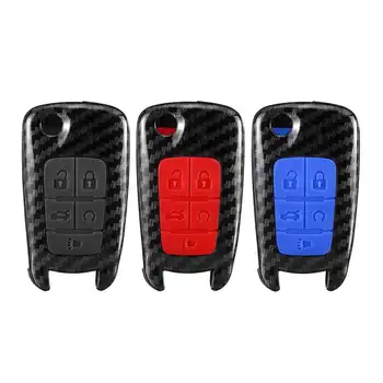 

New 5 Buttons Carbon Fiber Car Remote Key Case Cover Fob Key Shell For Chevrolet For Cruze For Impala For Buick