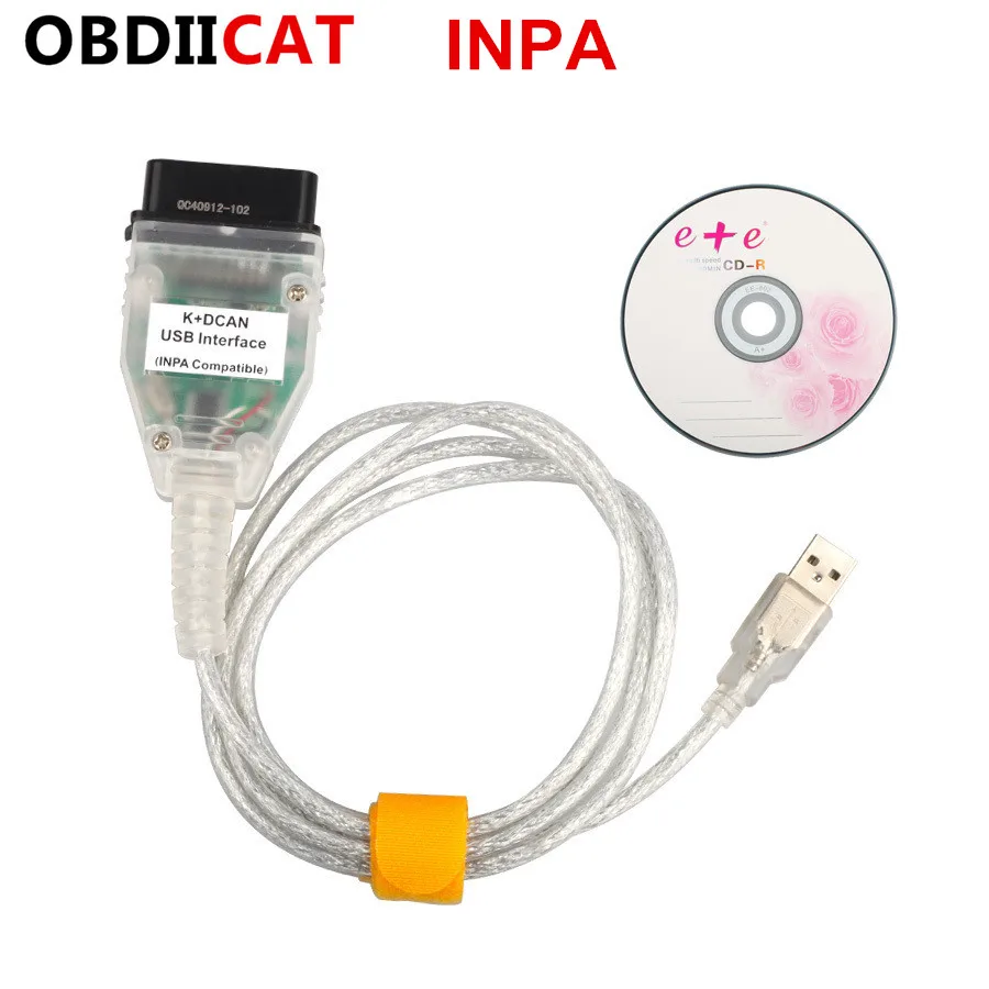 Новая версия Лучшая цена для INPA K + CAN K CAN INPA с чипом FT232RL INPA K DCAN USB интерфейс Полная диагностика от 1998 до 2008