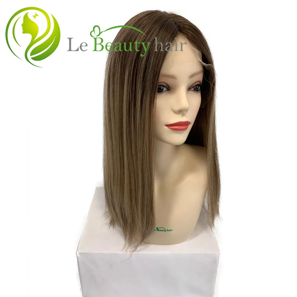 Le Beauty Hair Jewish Wig Kosher Wigs 100% Unprocessed Virgin Hair Lace Top Wig Blonde Color Layer Wigs