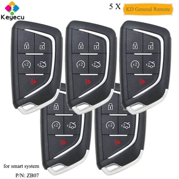 

KEYECU 5PCS KEYDIY KD Universal Smart Remote Car Key - P/N: ZB07 - for KD-X2 , Fit for Smart System Remote Car Key Fob 5 Buttons