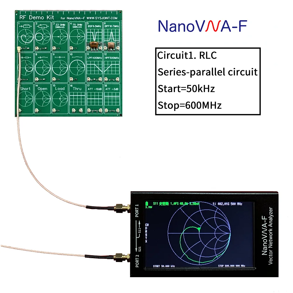 RF Demo Kit For NanoVNA VNA RF Test board Vector Network Test Filter / Attenuator