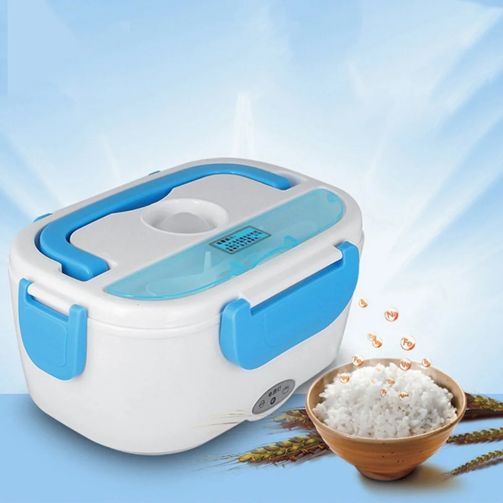 

12V Mini Electric Car Heat Insulation Thermo Lunch Box Charging Hot Rice Cooker Multi Functional Plug Plastic Box Seal Cutlery