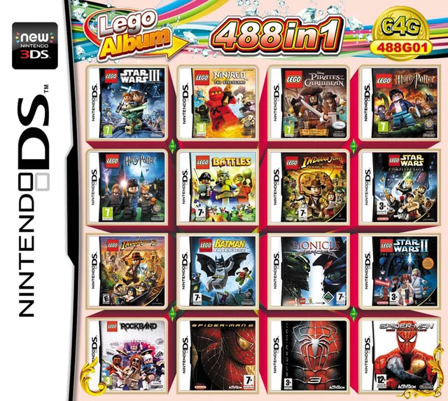 500 in1 520 in1 DS Video Game Cartridge Console Card Compilation All In 1  for Nintendo DS 3DS 2DS A8|الإكسسوارات وقطع الغيار البديلة| - AliExpress