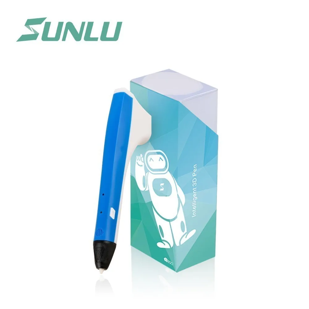 M1 3D pen (Blue) SUNLU 3D печать Ручка для рисования одна кнопка управление 3d принтер ручки совместимы с PCL/PLA нитей 1,75 мм - Цвет: M1 3D pen (Blue)