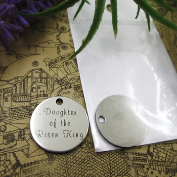 

10pcs--"Daughter of The Risen King"stainless steel charms 5 styles for choosing DIY Charms for necklace bracelets