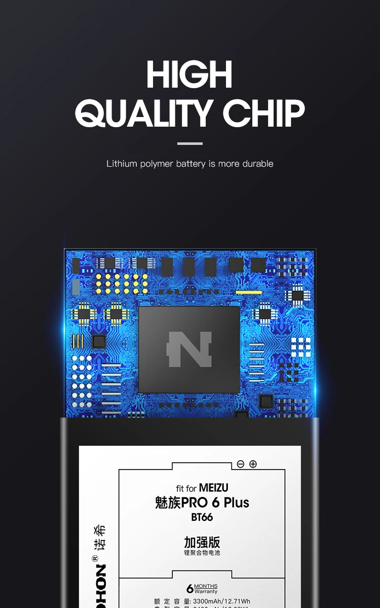 NOHON BT66 батарея для Meizu Pro 6 Plus BA791 BT53 BT41 для Meizu Pro7 MX6 MX4 Pro замена мобильного телефона Batarya Bateria