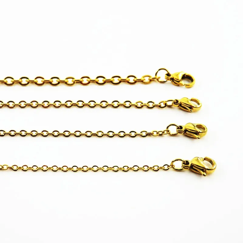 Ожерелье цепочка из нержавеющей стали золотого цвета для мужчин женские цепи