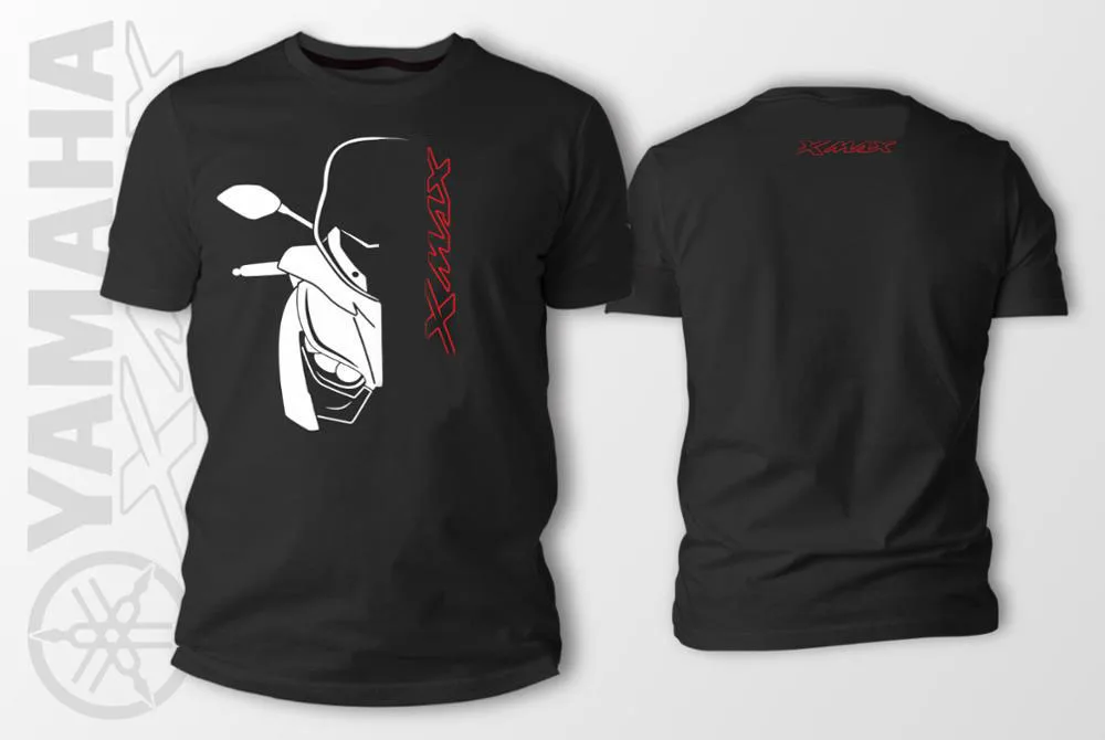 T-Shirt Nera Da Moto Yam Xmax 2018 A Doppio Lato Design Nuova Stampa Di Lettere Magliette Economiche Online