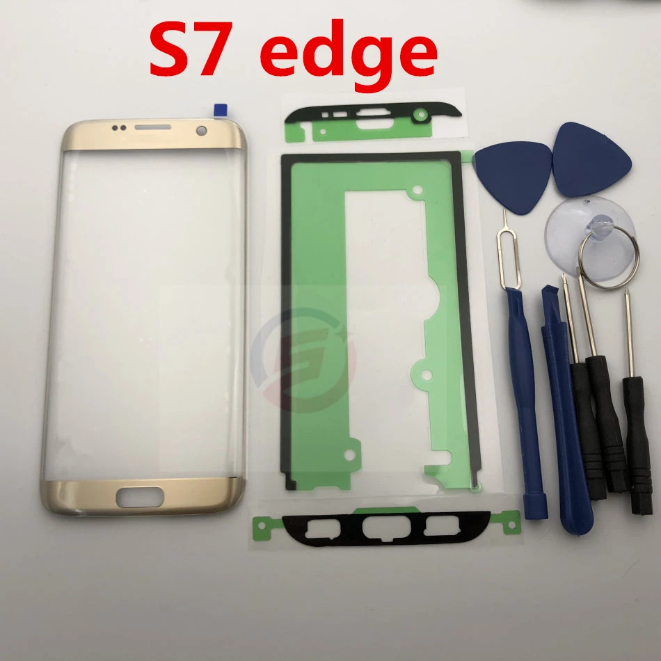 Передняя внешняя стеклянная линза сенсорный экран Замена для samsung Galaxy S7 G930 G930A G930F G935F S7 Edge+ Инструменты для ремонта и клей