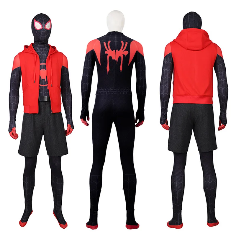 Крутой Человек-паук в паук-стих Ultimate Comics Fallout#4 Косплей Костюм Miles Morales Куртка комбинезоны полный комплект