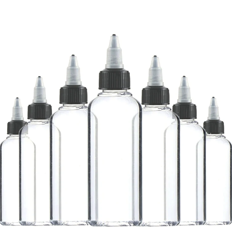 30Pcs 30ml 50ml 60ml 100ml 120ml Unicorn Bottle Twist Cap PET Plastic E Liquid Bottle With Twist Off Caps Dropper Bottles