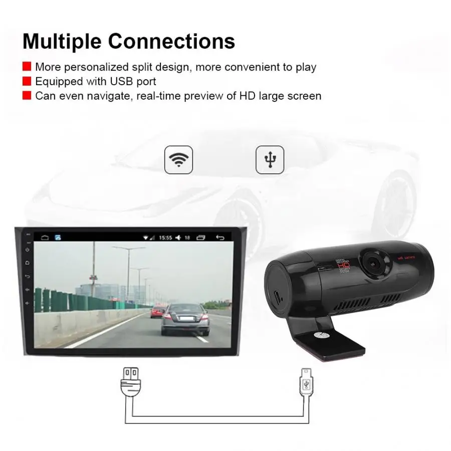 Автомобильный видеорегистратор era Mini car wifi DVR видеорегистратор 1080P HD видеорегистратор с ночным видением Запись вождения видео камера автомобильные аксессуары