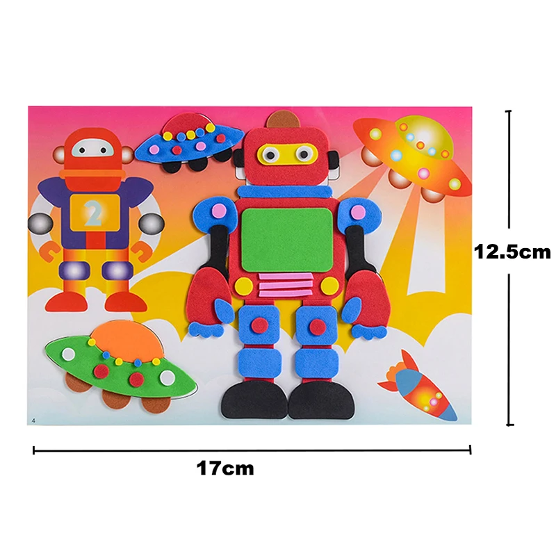 20pcs EVA Three-dimensional Stickers Children's Manual DIY Puzzle Toys WJ595