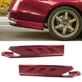 

Red Auto Car Rear Bumper Both Side Lip Molding Trims For Honda Accord 2018 2019 4Pcs ABS Plastic