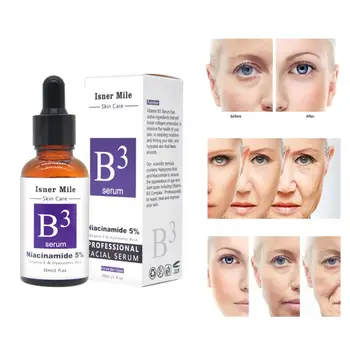 

30ML Niacinamide Serum Face Facial Serum Vitamin B3 Firming Repair Skin Shrink Pore Anti Wrinkle Anti Aging Skin Care Essence