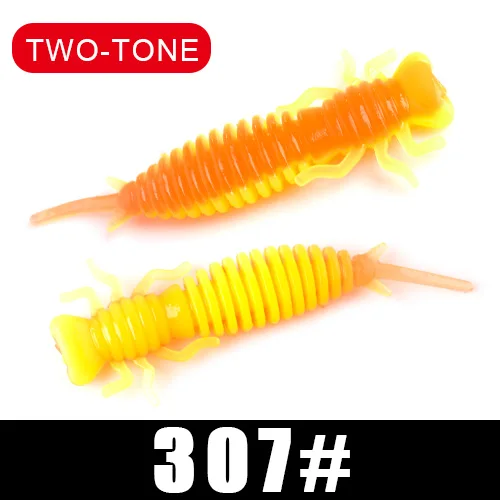 FTK Larva мягкие приманки 50 мм 76 мм 89 мм червь силиконовый бас Щука Swimbait джиггинг запах Аттрактант приманки искусственные приманки для рыбалки - Color: 307
