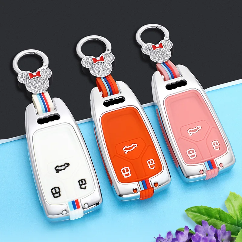 Coperture-della-cassa-della-copertura-chiave-dell-automobile-in-lega-di-zinco-per-Audi-A6-A5.jpg Custodia/cover per Chiave/telecomando in lega di zinco per Audi A6 A5 Q7 S4 S5 A4 B9 Q7 A4L 4m TT TTS RS 8S 2016 2017 2018 accessori auto portachiavi - Coperture della cassa della copertura chiave dell automobile in lega di zinco per Audi A6 A5