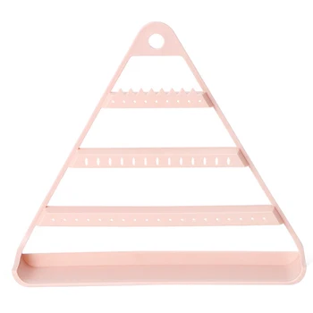 

Jewelry Organizer Desk Space Saving Home Orderly Plastic Triangle Shape Earring Holder Decoration Display Stand Necklace Rack
