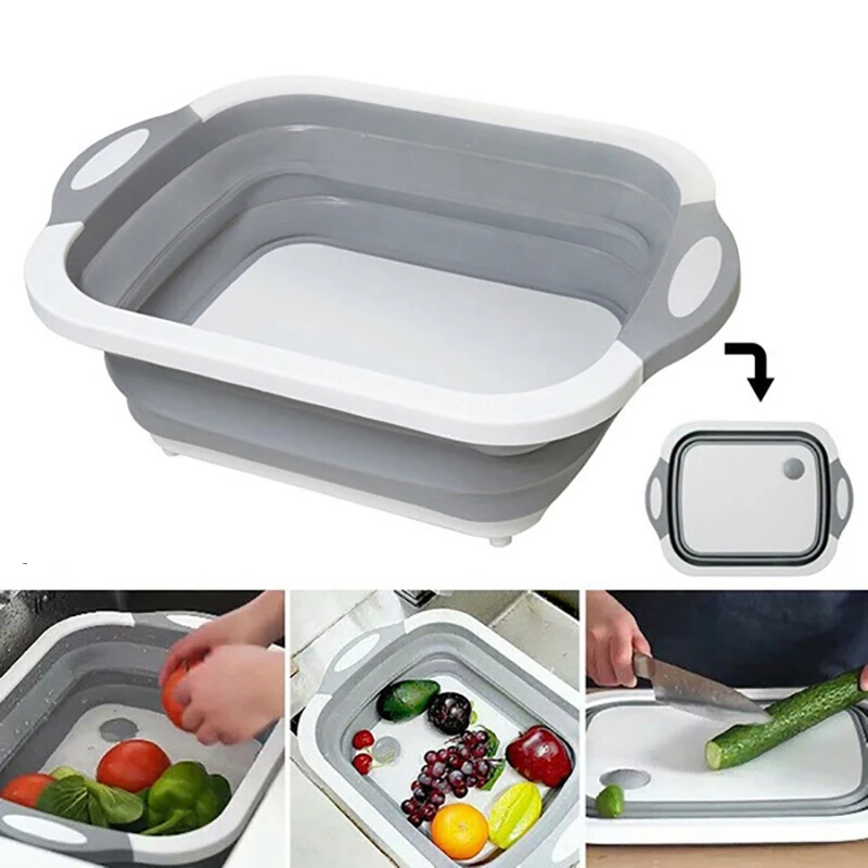 

Folding Chopping Blocks Foldable Silicone Cutting Board Kitchen Cutting Boards Washable Camping Chopping Stand Kitchen Organizer