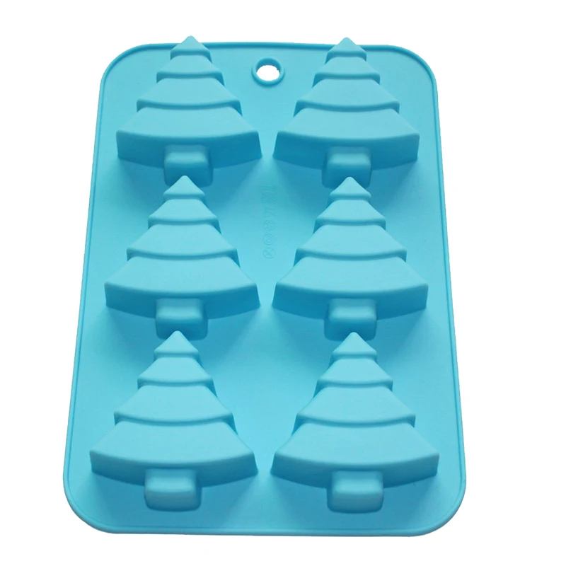 Big Christmas Tree Cake Mold Silicone Baking Molds Christmas Fondant Cake Decorating Tools Chocolate Candy Gumpaste Moulds