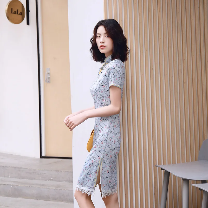 Традиционное китайское платье длинное вечернее платье cheongsam сексуальное свадебное кружевное платье qipao платье в восточном стиле облегающее готическое платье