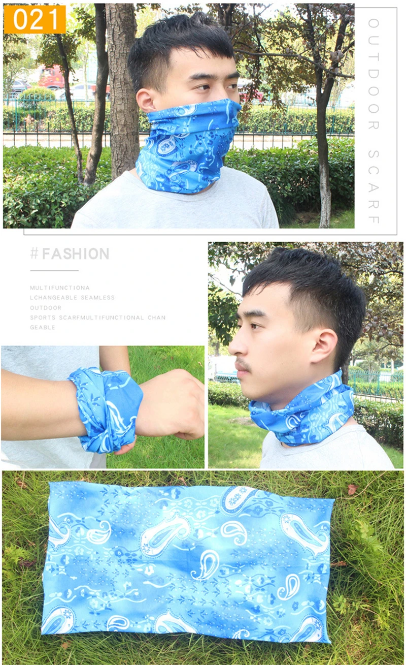 Multifunctional Sports Headwear Headband Bandana Balaclava Face Cover Scarf Sweatband Hairband for Cycling Yoga Camping Hiking