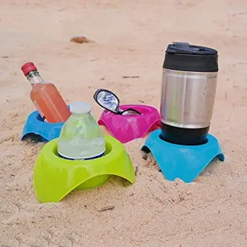 

4PCS Outdoor Beach Cup Holder Plastic Beverage Cup Kitchen Portable Storage Cup Holder