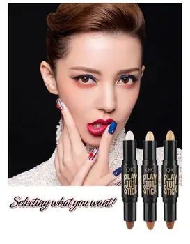 

Highlighter Double-Ended 2 In 1 Face Concealer Contouring Bronzers Highlighters Pen Cosmetic 3D Makeup Corrector Contour Stick