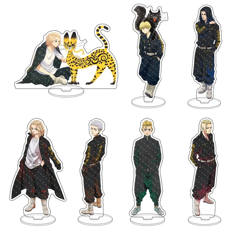 Anime Figure Tokyo Revengers Manjiro Ken Takemichi Hinata Atsushi Acrylic Stand Model Plate Desk Decor Standing Sign Fans Gifts