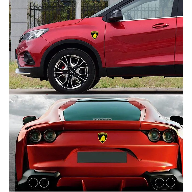 Алюминиевый сплав Ослик логотип эмблема автомобиля окна тела рулевая наклейка для колес для Ferrari Lamborghini ben-z BMM с логотипом «мустанг» sticke
