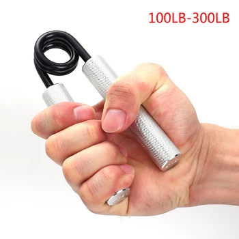 

Heavy Hand Grip Arm Muscle Trainer Fitness Expander Professional Wrist Finger Gripper Strength Aluminum handle Silver 100-300lbs