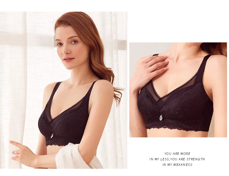 Ультра тонкий bralette сексуальное нижнее белье супер пуш-ап интимные бюстгальтеры для женщин плюс размер бюстгальтер для девочек беспроводной Плюс Размер 36-44 B C D
