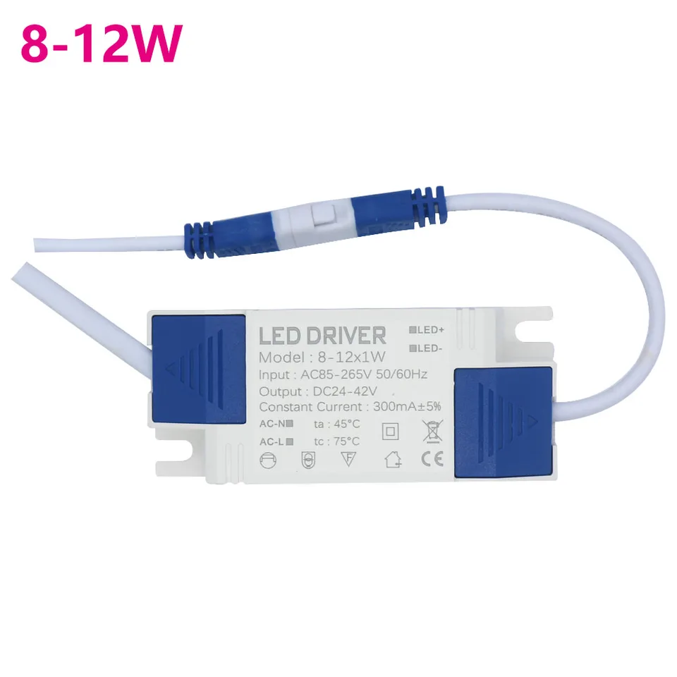 AC LED Driver Power Supply 8-12W 300mA With Shell - For LED Lamps & Bulbs