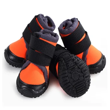

Dog Rain Boots for Large Medium Dogs Adjustable Anti-Slip Waterproof Dog Shoes Dog Snow Boots Winter Warm Fleece Soft Silicon