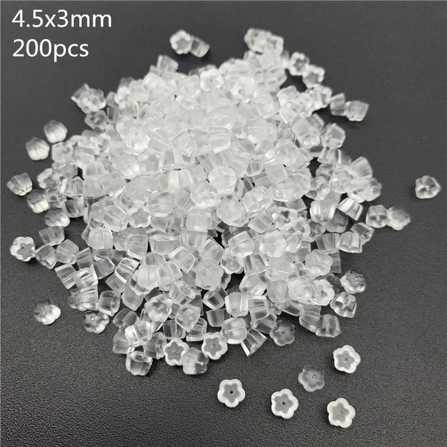 3/4/5/6MM Soft Silicone Rubber Earring Back Stoppers For Stud Earrings DIY Jewelry Making Earring Findings Accessories