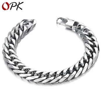 

States the new selling stylish men have a passion for the titanium steel personality charm men square buckle bracelet