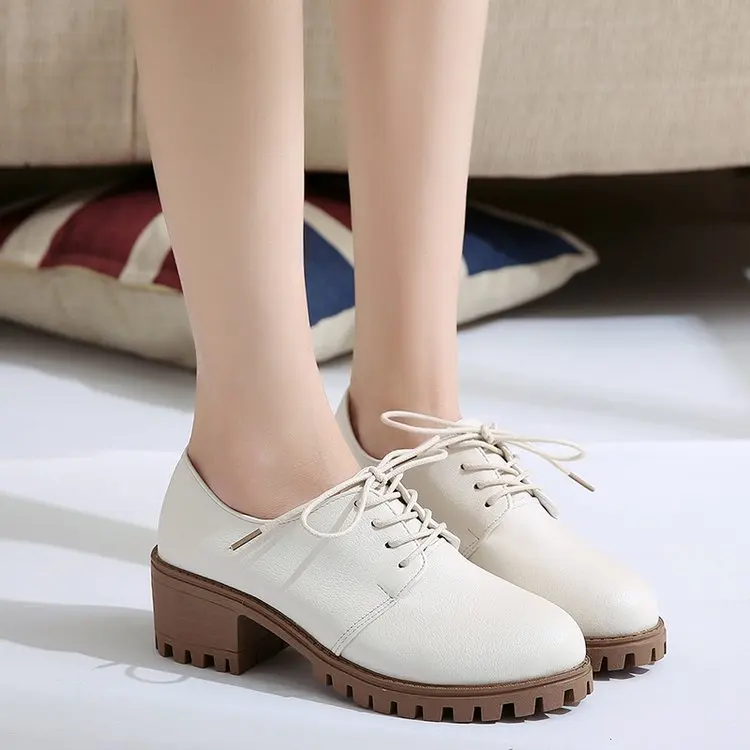 British-Style Small Leather Shoes Women's Spring And Autumn New Style College Style Lace-up Casual Shoes Versatile Harajuku