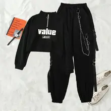

Emo Cargo Pants Women Punk Rock Pants Streetwear Harajuku Punk Rock Pants Joggers Women Chain Cargo Pants Trousers Woman