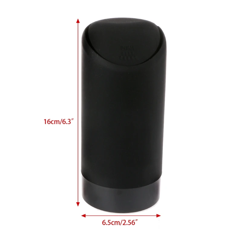 Silicone Car Trash Bin Rolling Cover Garbage Cup Auto Dust Rubbish Box Organizer LX9C