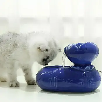 

Cat Ceramic Water Dispenser Electric Automatic Circulating Water Fountain Small Cat Feeder