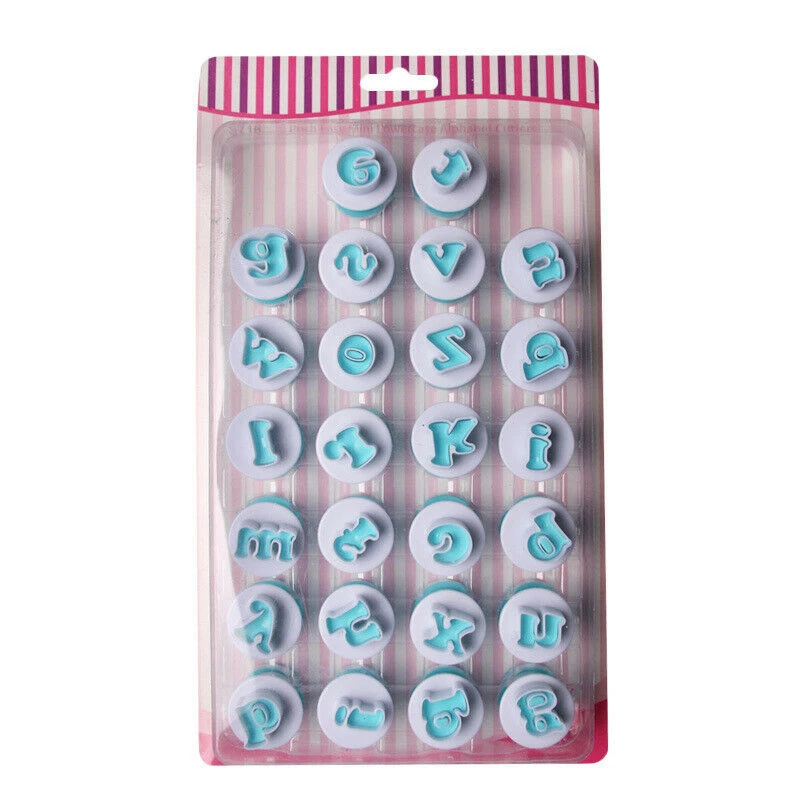 10/26 шт. буквы пресс-форма для торта Fondant(сахарная) кондитерский шприц для украшения изделий плунжера Печенье отделочных работ DC156